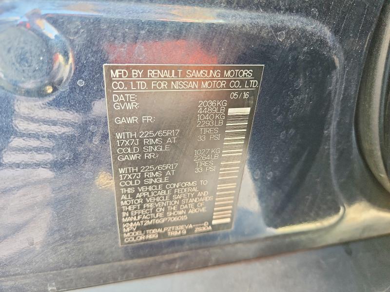 Aukcja sprzedaży 2016 Nissan Rogue, vin: KNMAT2MT6GP706015, numer aukcji: 69997236