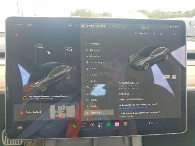 Продажа на аукционе авто 2021 Tesla Model 3, vin: 5YJ3E1EB8MF019434, номер лота: 68780596