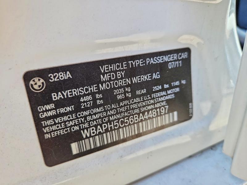 Продажа на аукционе авто 2011 Bmw 328, vin: WBAPH5C56BA448197, номер лота: 69805166