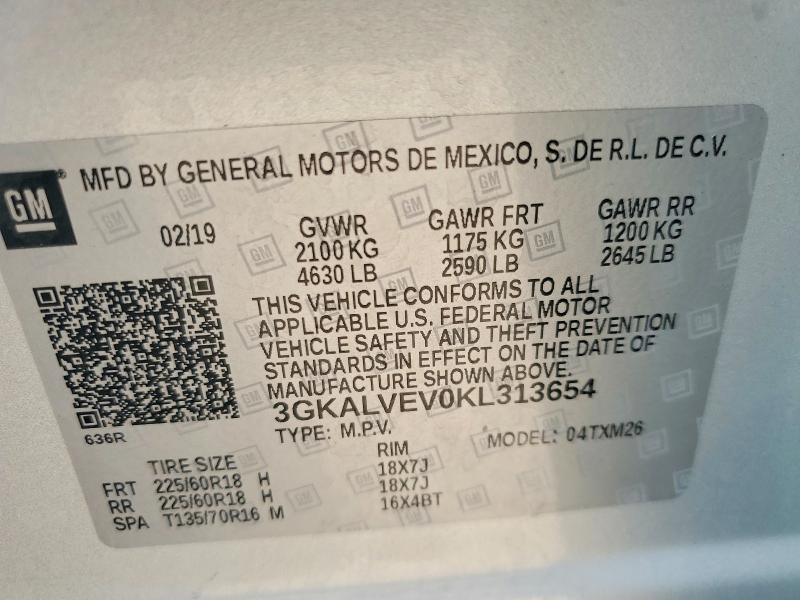 Продажа на аукционе авто 2019 Gmc Terrain, vin: 3GKALVEV0KL313654, номер лота: 68340016