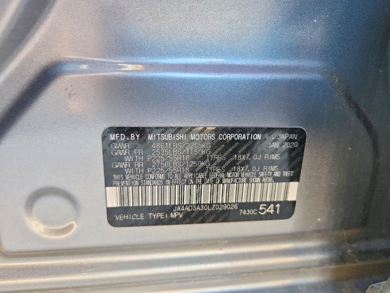 Продаж на аукціоні авто 2020 Mitsubishi Outlander, vin: JA4AD3A30LZ029026, номер лоту: 67318356