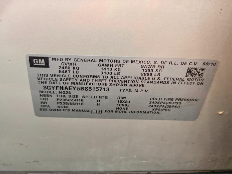 Aukcja sprzedaży 2011 Cadillac Srx, vin: 3GYFNAEY5BS515713, numer aukcji: 69108286