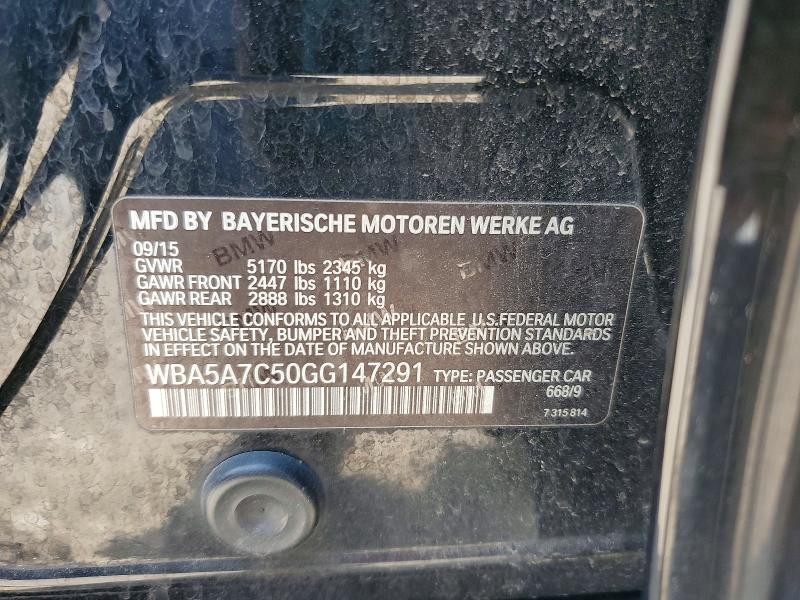 Aukcja sprzedaży 2016 Bmw 528, vin: WBA5A7C50GG147291, numer aukcji: 69507216