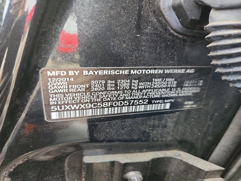 Aukcja sprzedaży 2015 Bmw X3, vin: 5UXWX9C58F0D57552, numer aukcji: 69366826