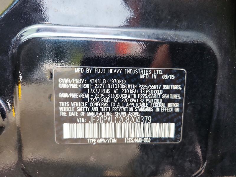 Aukcja sprzedaży 2016 Subaru Crosstrek, vin: JF2GPALC2G8204379, numer aukcji: 66952716