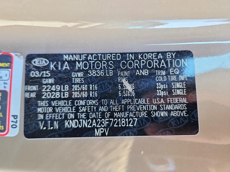 Aukcja sprzedaży 2015 Kia Soul, vin: KNDJN2A23F7218127, numer aukcji: 69425426