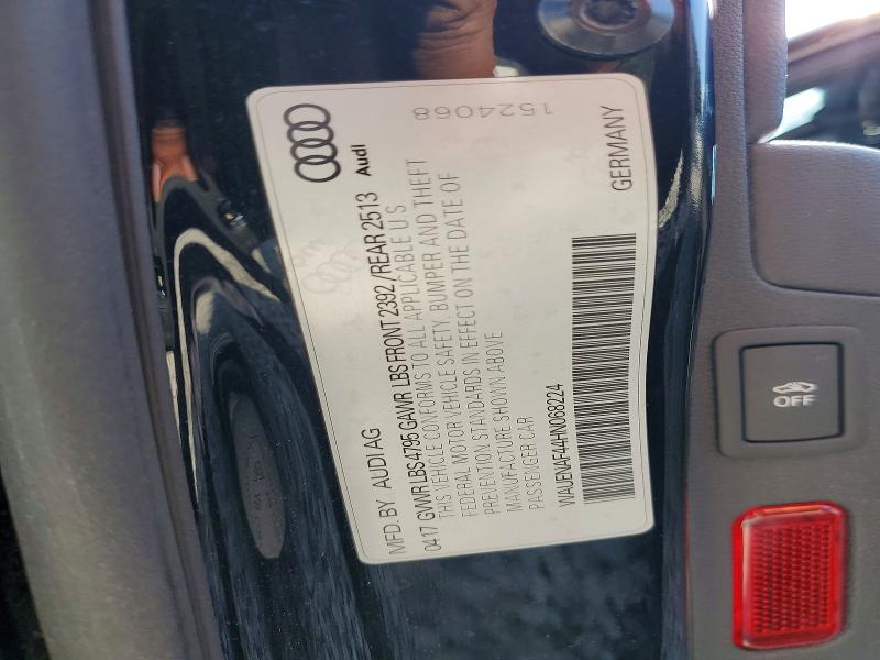Aukcja sprzedaży 2017 Audi A4, vin: WAUENAF46HN068709, numer aukcji: 65763546