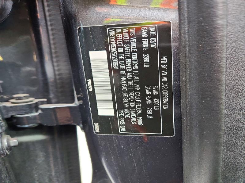 69114816 :رقم المزاد ، YV1MS382572308681 vin ، 2007 Volvo S40 مزاد بيع