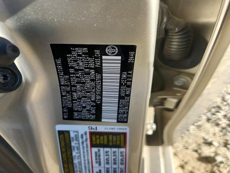 Продажа на аукционе авто 2017 Toyota Camry, vin: 4T1BF1FK5HU297997, номер лота: 68544926