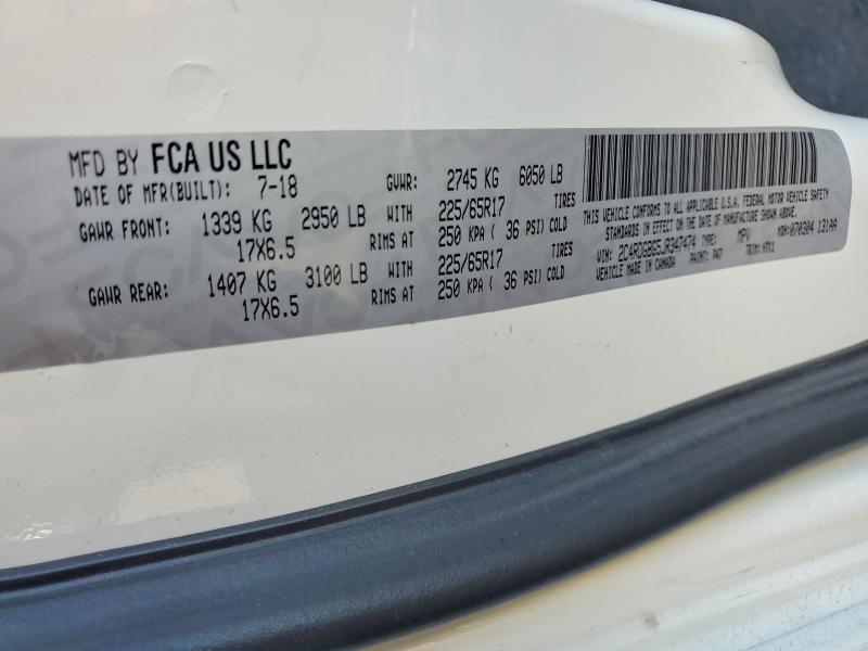 Aukcja sprzedaży 2018 Dodge Grand Caravan, vin: 2C4RDGBG5JR347474, numer aukcji: 68033716