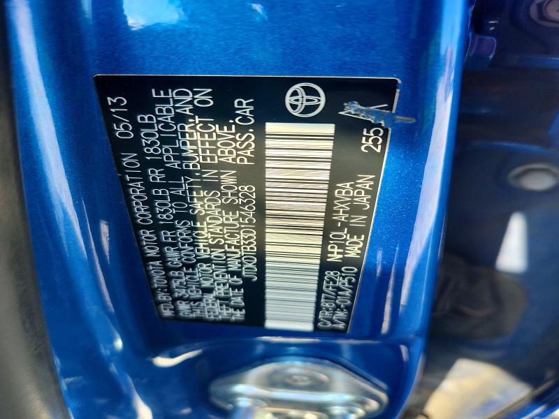 2013 Toyota Prius C მანქანა იყიდება აუქციონზე, vin: JTDKDTB33D1546328, აუქციონის ნომერი: 69008576