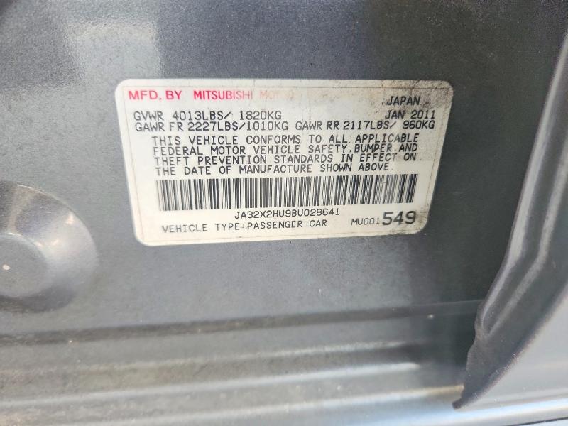 Продажа на аукционе авто 2011 Mitsubishi Lancer, vin: JA32X2HU9BU028641, номер лота: 67612806