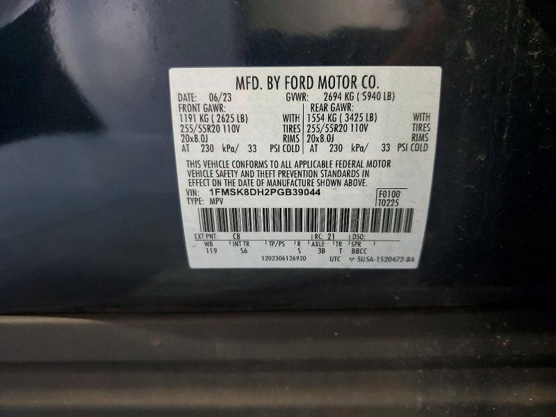 Продаж на аукціоні авто 2023 Ford Explorer, vin: 1FMSK8DH2PGB39044, номер лоту: 67417496