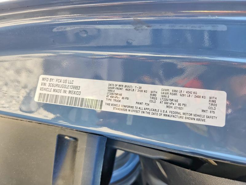 Aukcja sprzedaży 2020 Ram Promaster 3500, vin: 3C6URVJG0LE139953, numer aukcji: 60370566