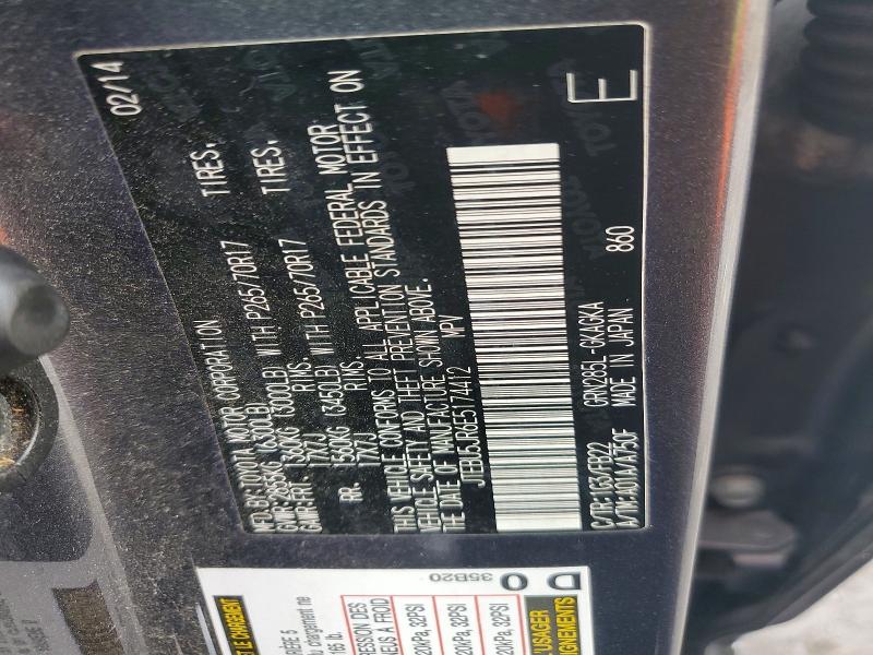 2014 Toyota 4runner მანქანა იყიდება აუქციონზე, vin: JTEBU5JR6E5174412, აუქციონის ნომერი: 69789966