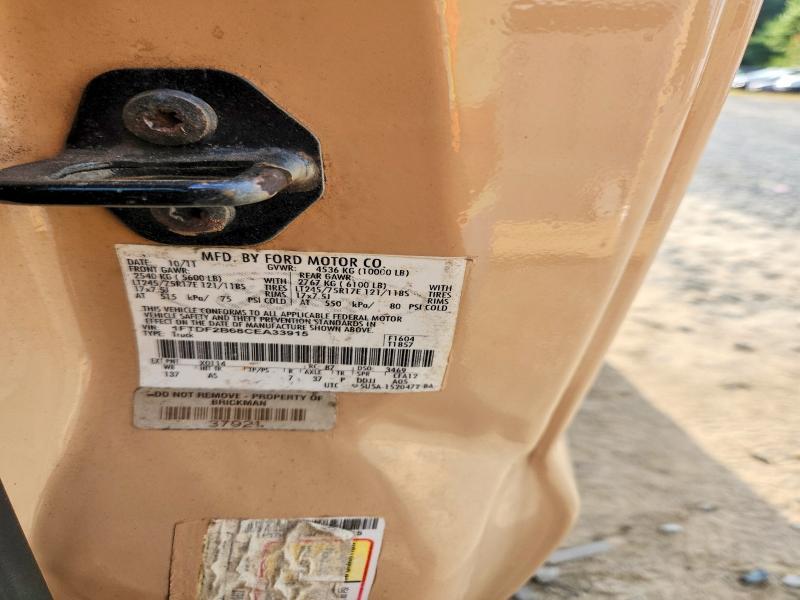 Auction sale of the 2012 Ford F250, vin: 1FTDF2B68CEA33915, lot number: 69363986