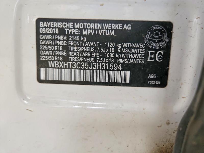 Продажа на аукционе авто 2018 Bmw X1, vin: WBXHT3C35J3H31594, номер лота: 67193926