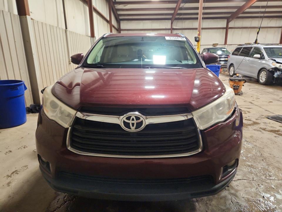 67668786 :رقم المزاد ، 5TDJKRFH5ES043429 vin ، 2014 Toyota Highlander مزاد بيع