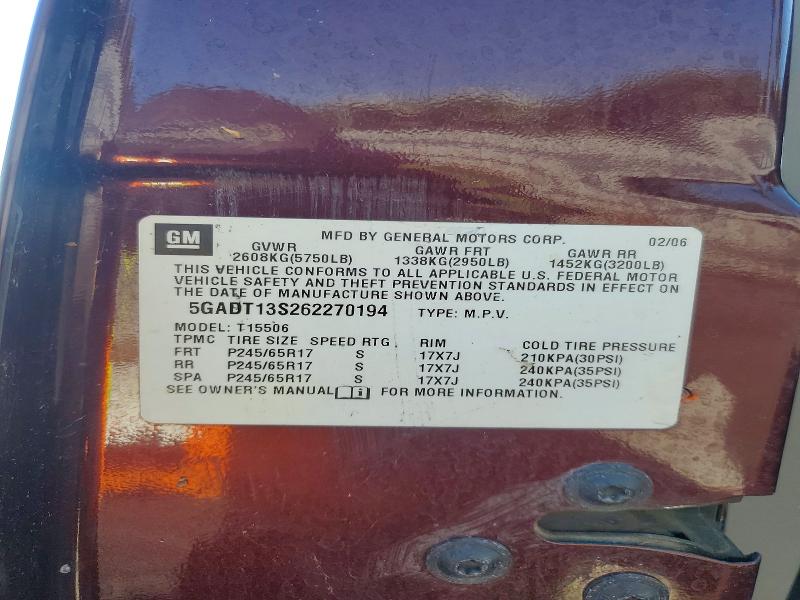 Aukcja sprzedaży 2006 Buick Rainier, vin: 5GADT13S262270194, numer aukcji: 70153076