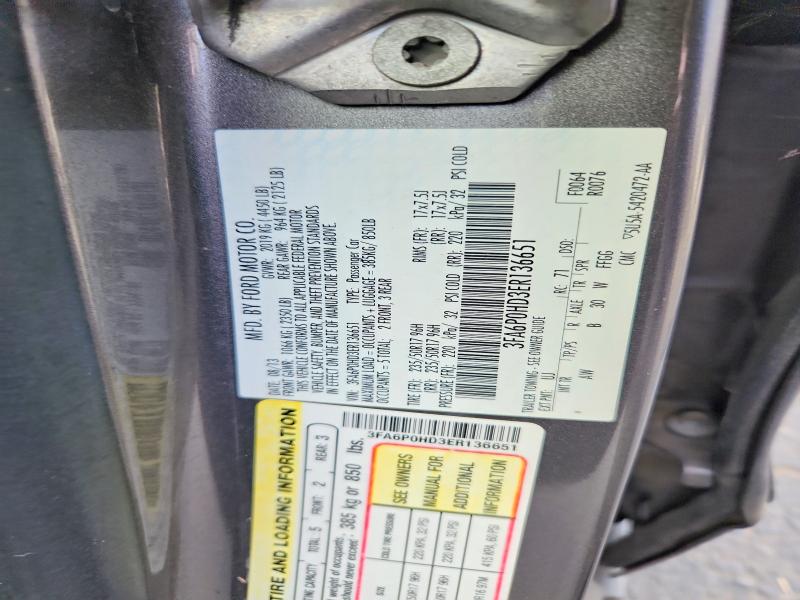 Продажа на аукционе авто 2014 Ford Fusion, vin: 3FA6P0HD3ER136651, номер лота: 69354786