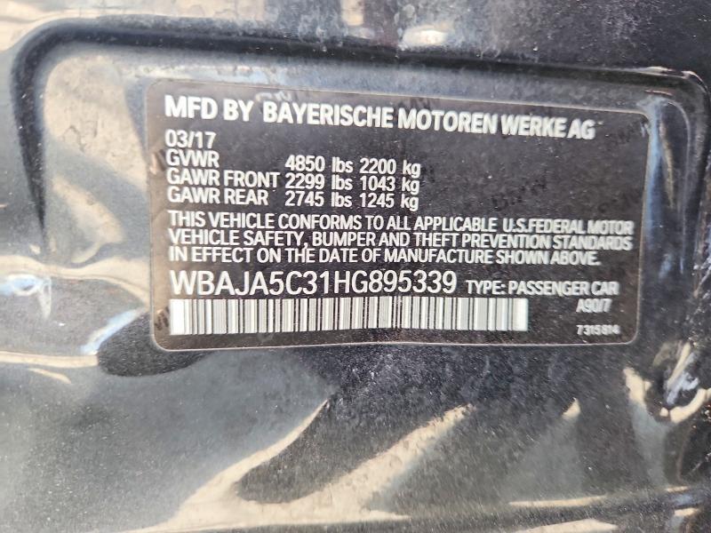 Aukcja sprzedaży 2017 Bmw 530, vin: WBAJA5C31HG895339, numer aukcji: 69752336
