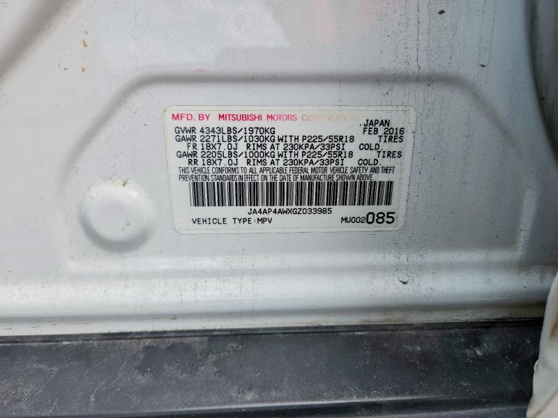 Auction sale of the 2016 Mitsubishi Outlander Sport, vin: JA4AP4AWXGZ033985, lot number: 69711596