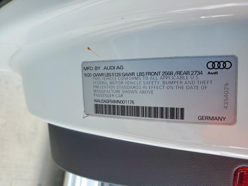 Aukcja sprzedaży 2021 Audi A5, vin: WAU2AGF56MN001175, numer aukcji: 67990466