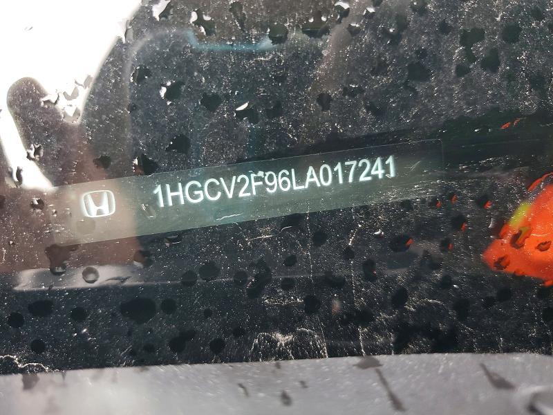 67625886 :رقم المزاد ، 1HGCV2F96LA017241 vin ، 2020 Honda Accord مزاد بيع