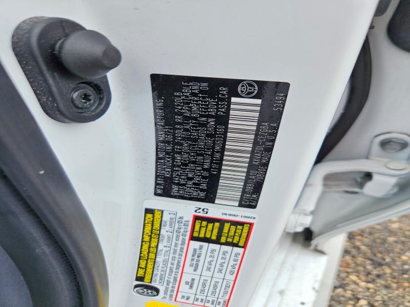69782696 :رقم المزاد ، 4T1F11AK1MU603160 vin ، 2021 Toyota Camry مزاد بيع