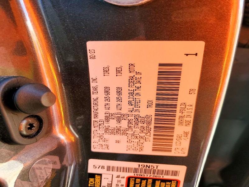 Aukcja sprzedaży 2023 Toyota Tundra, vin: 5TFJC5AB2PX002293, numer aukcji: 68505846