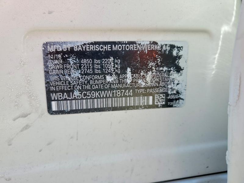 Aukcja sprzedaży 2019 Bmw 530, vin: WBAJA5C59KWW18744, numer aukcji: 67436646