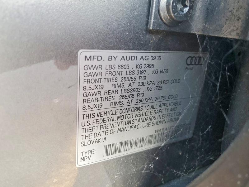 Aukcja sprzedaży 2017 Audi Q7, vin: WA1LAAF73HD028944, numer aukcji: 67464156