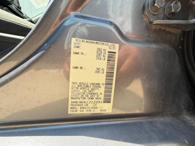 70959046 :رقم المزاد ، 1N4BL4BV4LC222095 vin ، 2020 Nissan Altima مزاد بيع