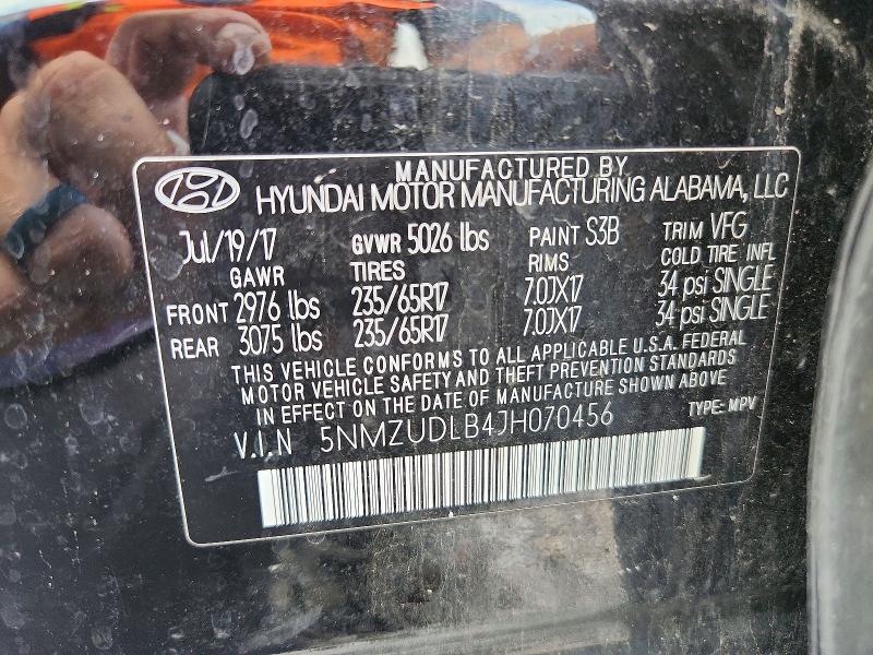 2018 Hyundai Santa Fe Sport მანქანა იყიდება აუქციონზე, vin: 5NMZUDLB4JH070456, აუქციონის ნომერი: 67852036