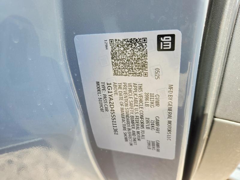 66301536 :رقم المزاد ، 1G1YA2D45S5111361 vin ، 2025 Chevrolet Corvette مزاد بيع