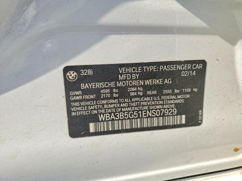 Auction sale of the 2014 Bmw 328, vin: WBA3B5G51ENS07929        , lot number: 69244546