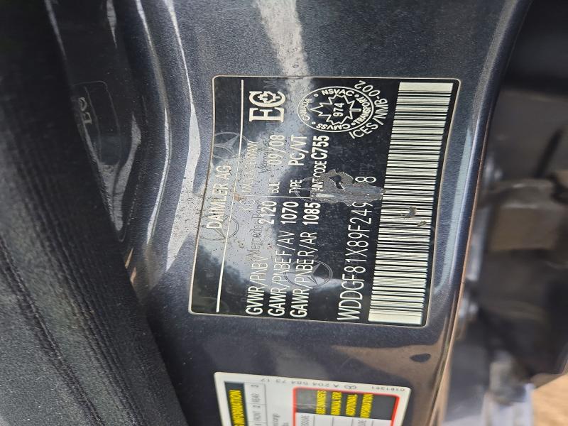 Продаж на аукціоні авто 2009 Mercedes-benz C, vin: WDDGF81X89F249248, номер лоту: 70988276
