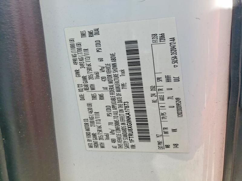 Продажа на аукционе авто 2022 Ford Transit, vin: 1FTRU8XG9NKA17873, номер лота: 64999286