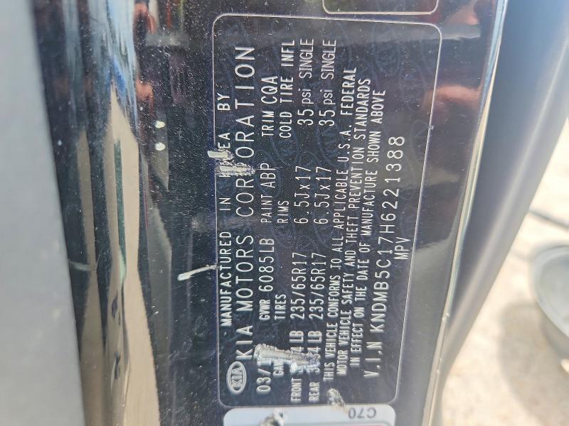 Aukcja sprzedaży 2017 Kia Sedona, vin: KNDMB5C17H6221388, numer aukcji: 67639386