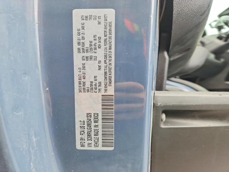 2021 Ram Promaster 3500 მანქანა იყიდება აუქციონზე, vin: 3C6MRVJG4ME541329, აუქციონის ნომერი: 68704836