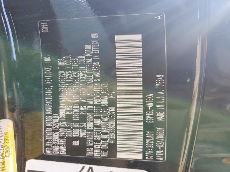 68644286 :رقم المزاد ، 4T3BK3BBXBU053760 vin ، 2011 Toyota Venza مزاد بيع