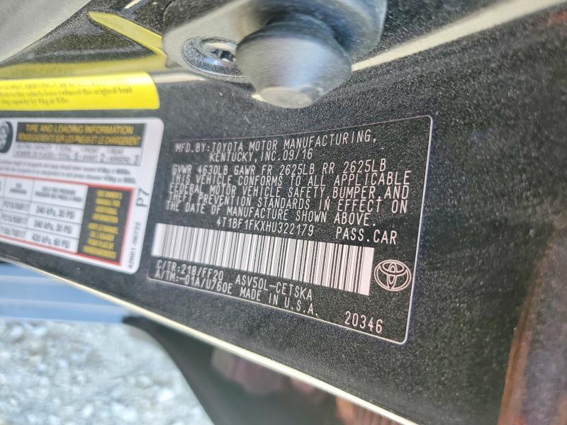 Продажа на аукционе авто 2017 Toyota Camry, vin: 4T1BF1FKXHU322179, номер лота: 70272926