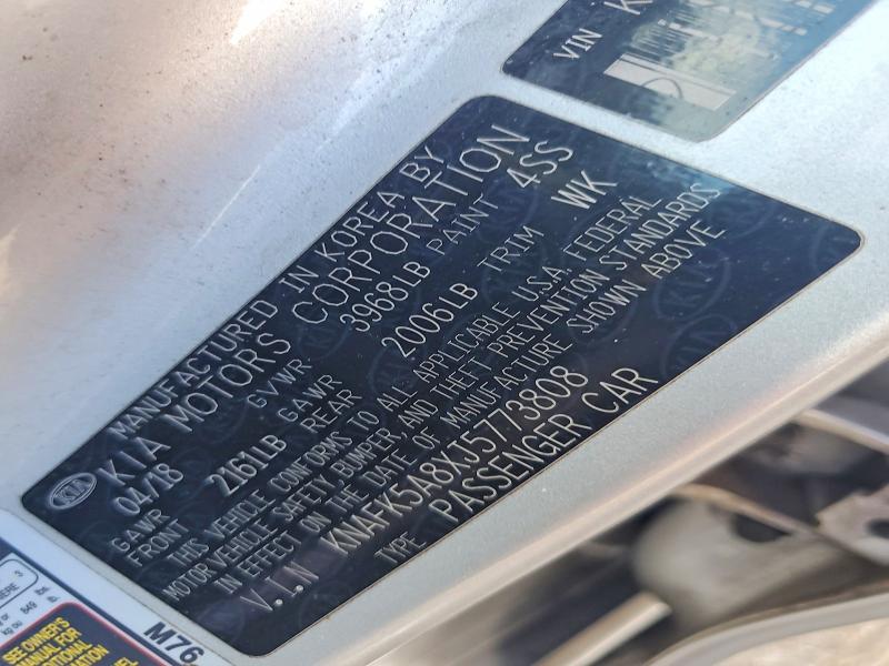 Продаж на аукціоні авто 2018 Kia Forte5, vin: KNAFK5A8XJ5773808, номер лоту: 68329646