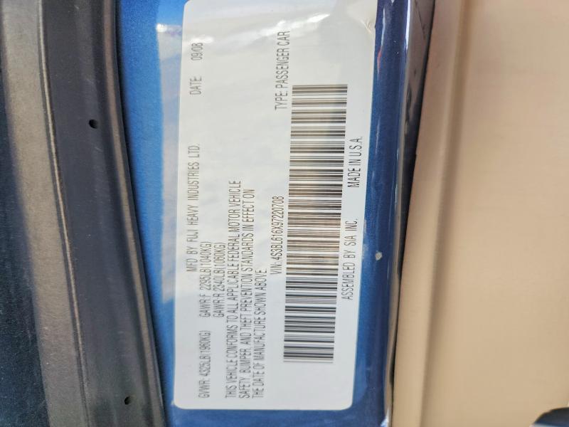 Aukcja sprzedaży 2009 Subaru Legacy, vin: 4S3BL616X97220708, numer aukcji: 68373146