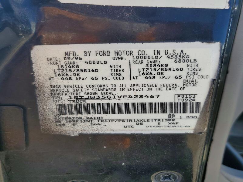 67207096 :رقم المزاد ، 1FTJW35G1VEA23467 vin ، 1997 Ford F350 مزاد بيع