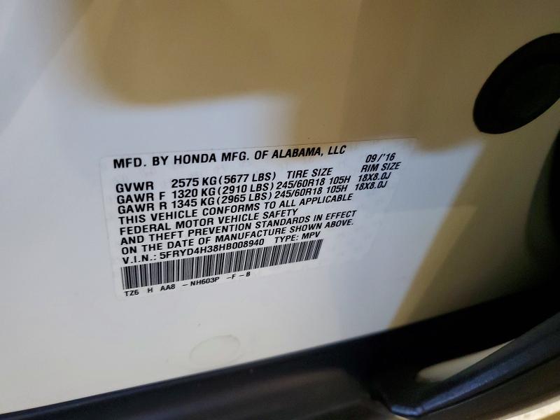 2017 Acura Mdx მანქანა იყიდება აუქციონზე, vin: 5FRYD4H38HB008940, აუქციონის ნომერი: 68735996