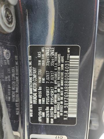 70641066 :رقم المزاد ، 5XYZG3AB8BG064031 vin ، 2011 Hyundai Santa Fe مزاد بيع