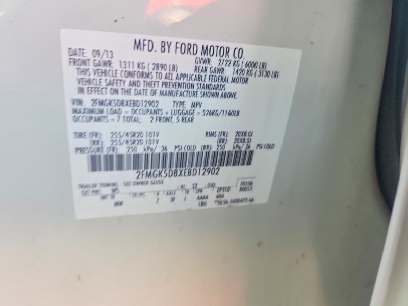 2014 Ford Flex მანქანა იყიდება აუქციონზე, vin: 2FMGK5D8XEBD12902        , აუქციონის ნომერი: 69045676
