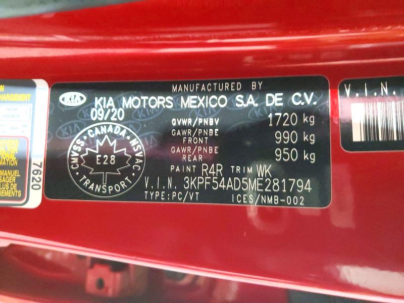 Aukcja sprzedaży 2021 Kia Forte, vin: 3KPF54AD5ME281794, numer aukcji: 71086426