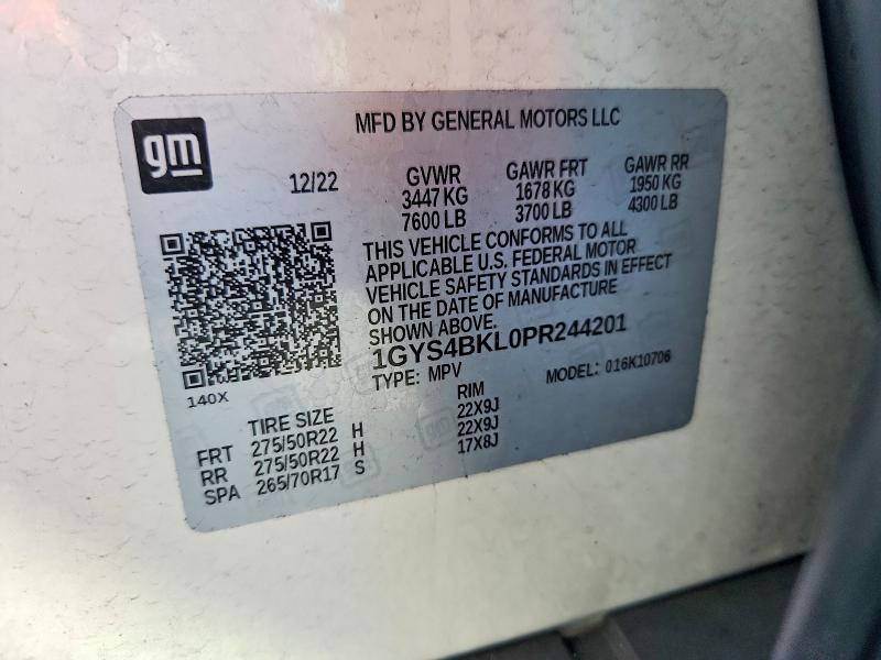 Продаж на аукціоні авто 2023 Cadillac Escalade, vin: 1GYS4BKL0PR244201, номер лоту: 66914586